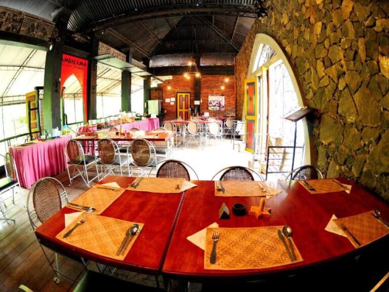 Elegant indoor dining area at Ambalama Leisure Restaurant in Colombo